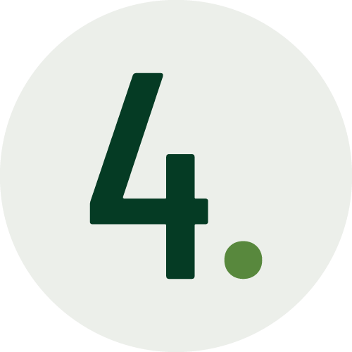 The image displays the number 4 with a plus sign next to it, centered on a white background within a green circle. It appears to be a simple icon or symbol.